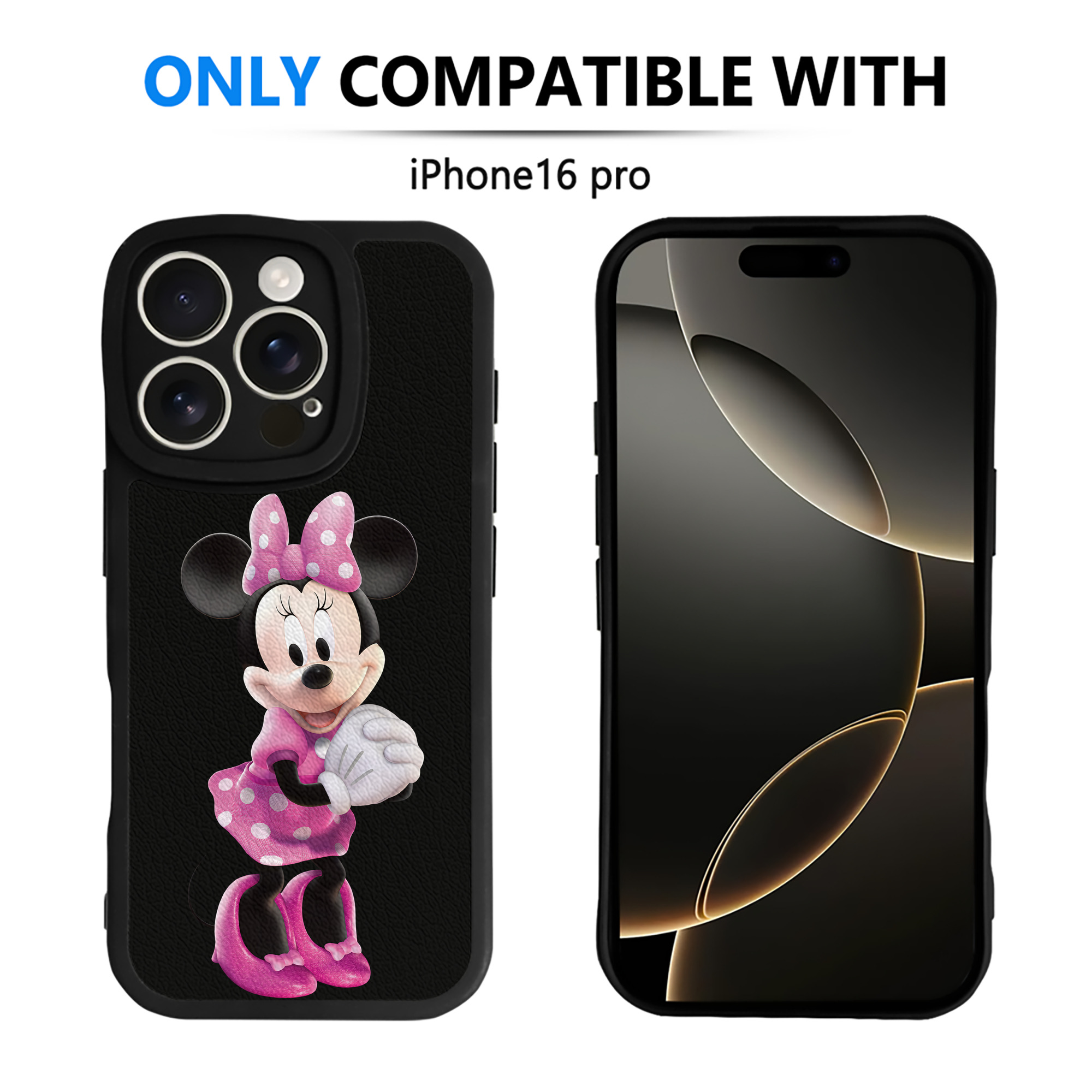 （画像用） ミッキーマウス Mickey Mouse 【iPhone 16シリーズ対応】シリコンスマホケース（レザー調） 材質：シリコン
